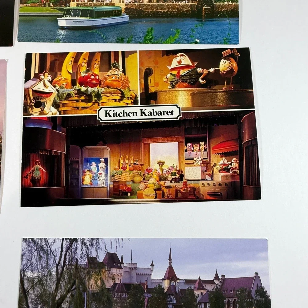 Epcot Center 1982 Lot of  6‎ Postcards Disney World Chrome The Land Pavilion